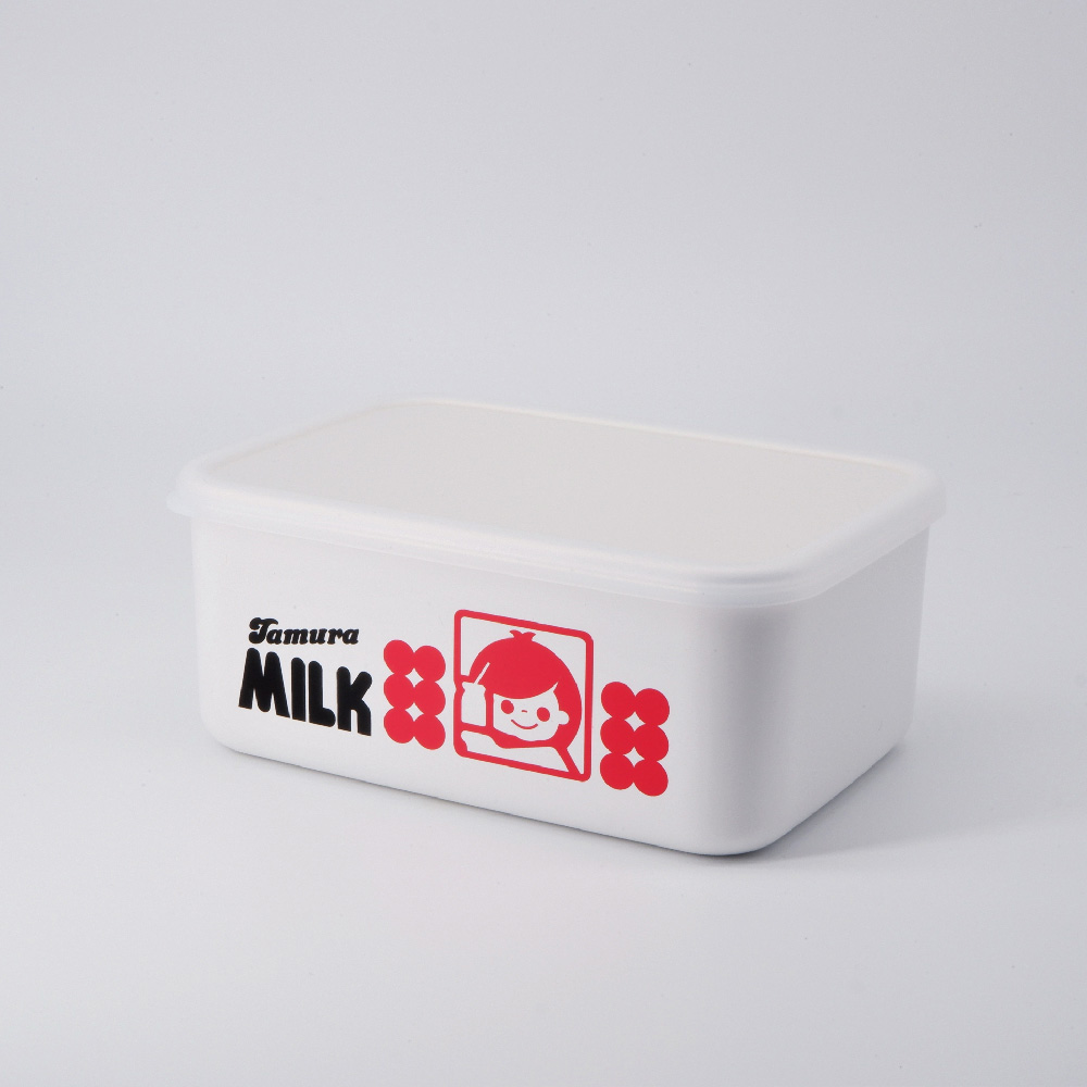 [宥和企業] 昭和復古雜貨 田村牛乳 輕巧便當盒M, , large