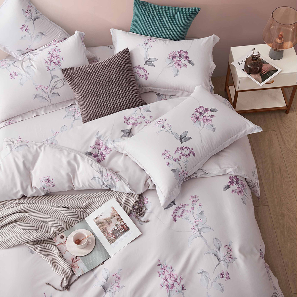 【FOCA】Waltz of Love | Patented Moisture-Wicking Lyocell Six-Piece Quilted Duvet Cover Set - Double, , large