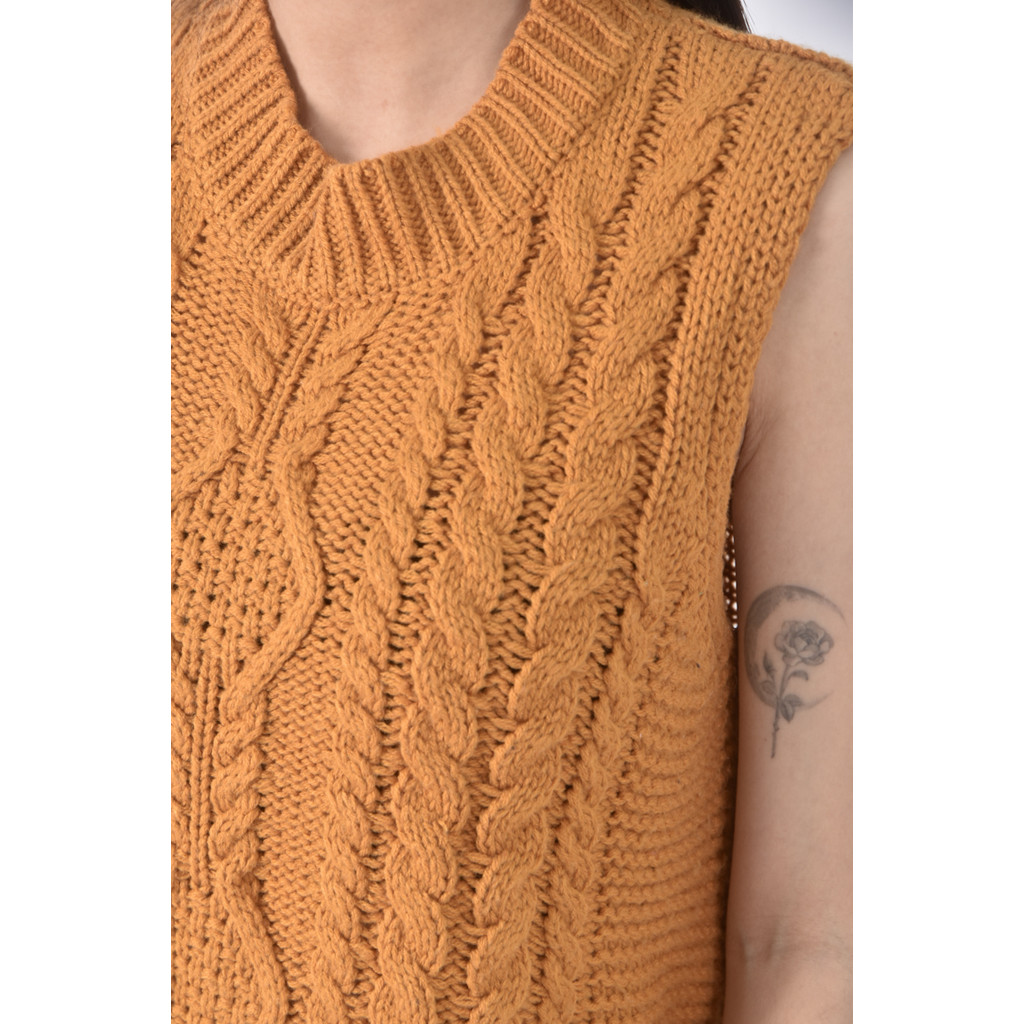 (S) 無袖黃色上衣二手衣, , large