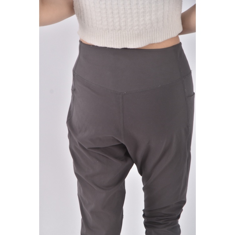 (L) uniqlo運動瑜伽綠灰色長褲二手衣, , large