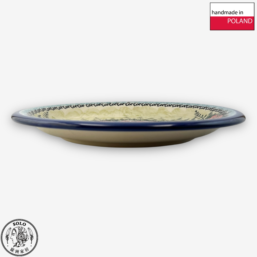 【SOLO Vintage】Cerraf Polish Pottery 26cm Dinner Plate Song of Wildflowers Series Made in Poland, , large