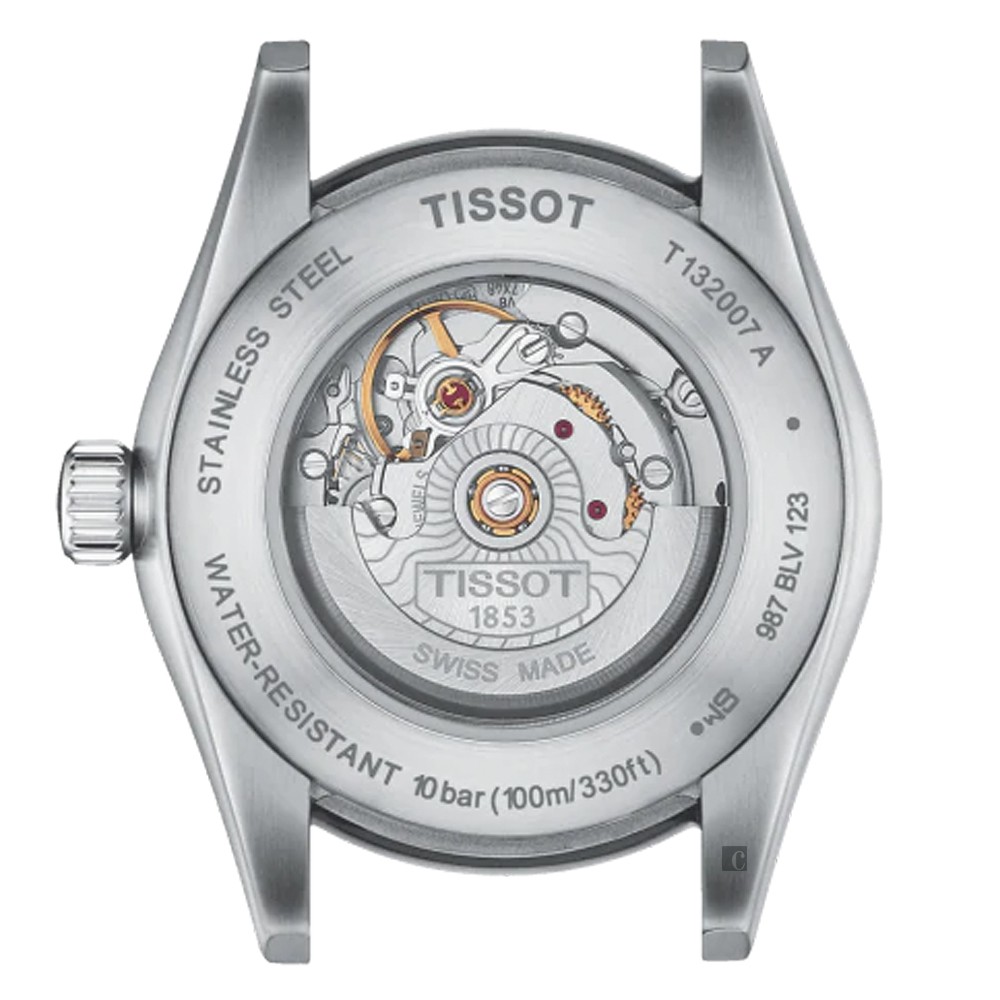 TISSOT 天梭 T-MY LADY 真鑽機械女錶-29.3mm T1320071106600, , large