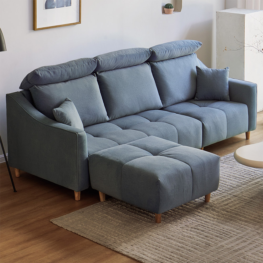 【Hampton 漢汀堡】艾迪波貓抓布L型沙發, , large