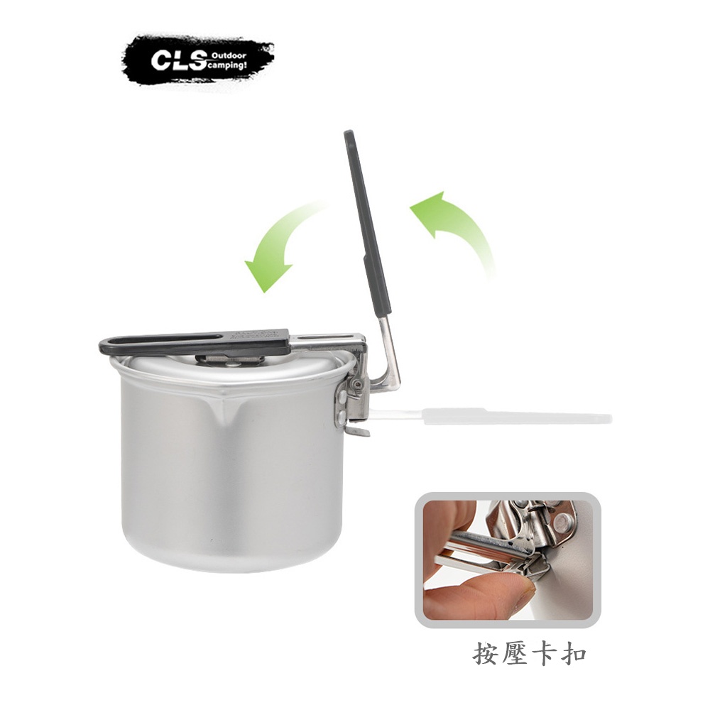 Caiyi 野營 小奶鍋 煮奶鍋 便攜炊具摺疊收納多功能日式鋁鍋, , large