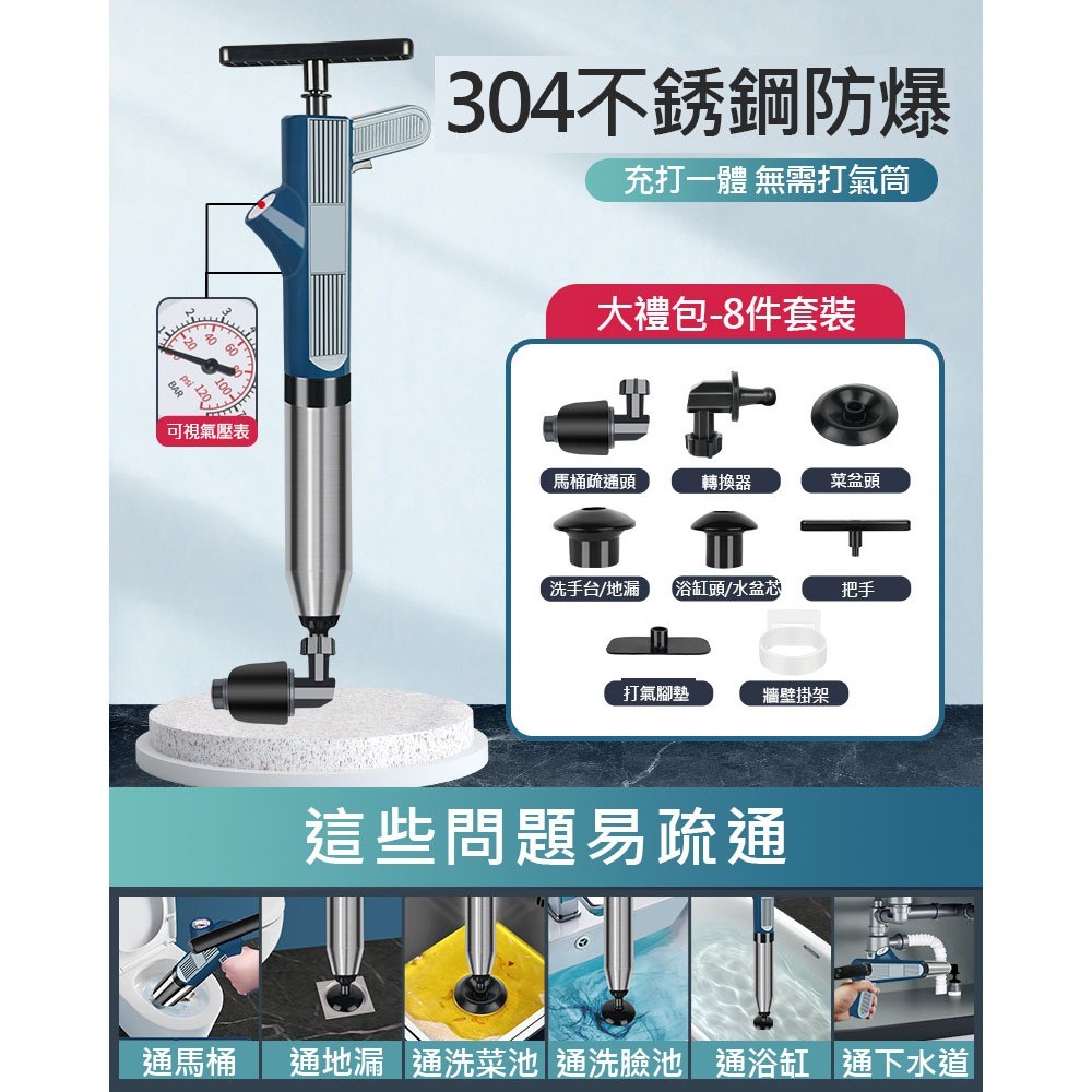 12V自動離合管道疏通器1.5米3節1電1充, , large