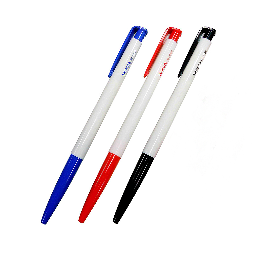 【筆樂 PENROTE】自動原子筆 0.5mm 紅/藍/黑 20盒/組 6506(共1000支)  -  多款可選, , large