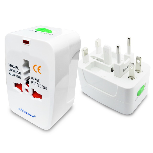 (Pack of 2) e Nature Global Travel AS03 Travel Essential All in one Universal Power Socket