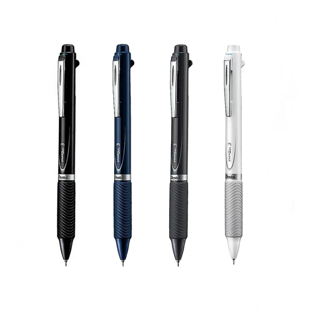 【 Pentel 飛龍 】極速三色筆 ENERGEL 黑+紅+藍 0.5mm /支 XBLC35   -  多款可選