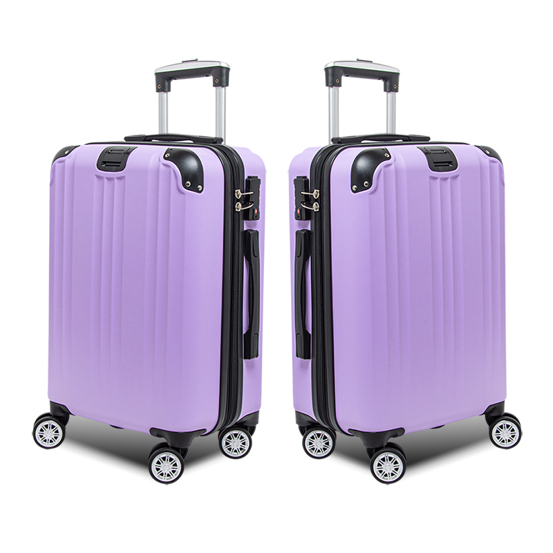 【Alldma鷗德馬】24吋ABS玩色拉鏈行李箱S2-粉紫(贈B2束帶), , large