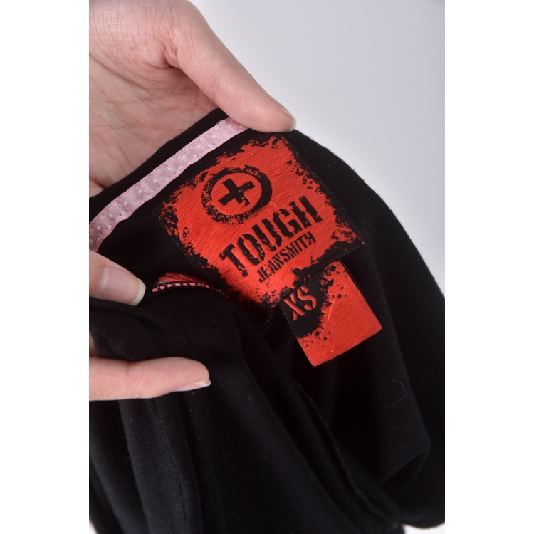 (S) tough亮片字母黑色短袖上衣二手衣, , large