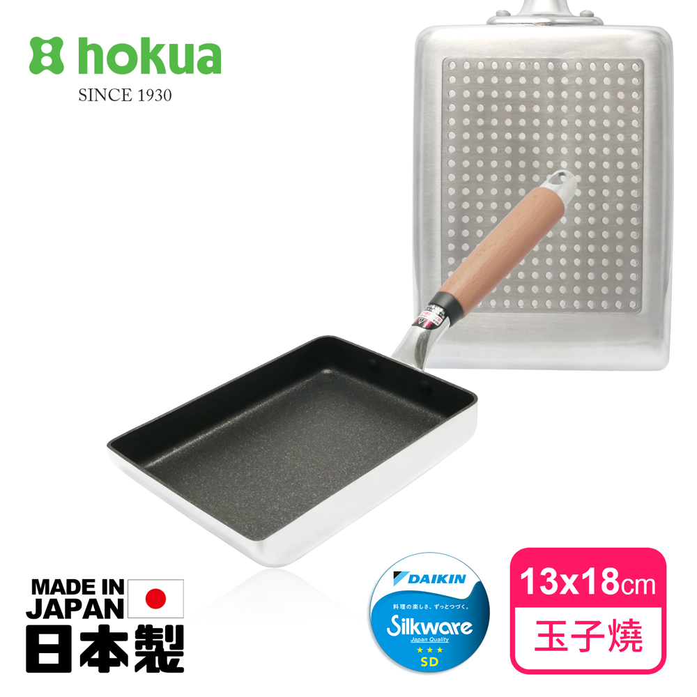 【日本北陸hokua】日本製極大金IH輕量級不沾玉子燒鍋13x18cm不挑爐具/可用金屬鏟, , large