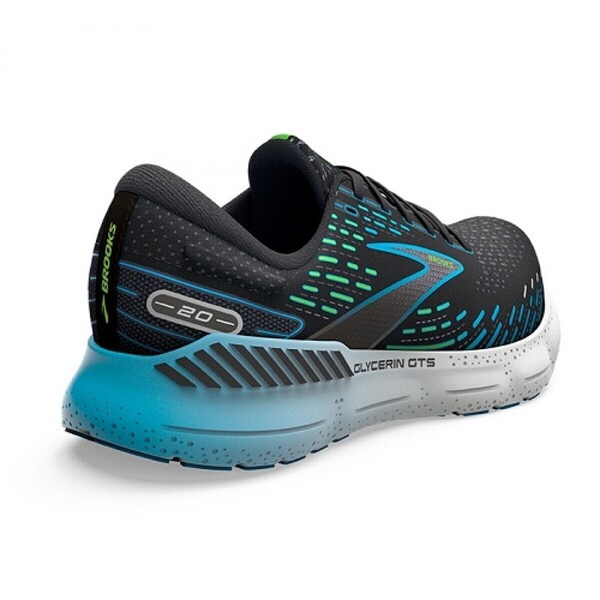Brooks Glycerin Gts 20 男 慢跑鞋 運動 避震 緩衝 甘油系列 黑 藍 [1103831D006], , large