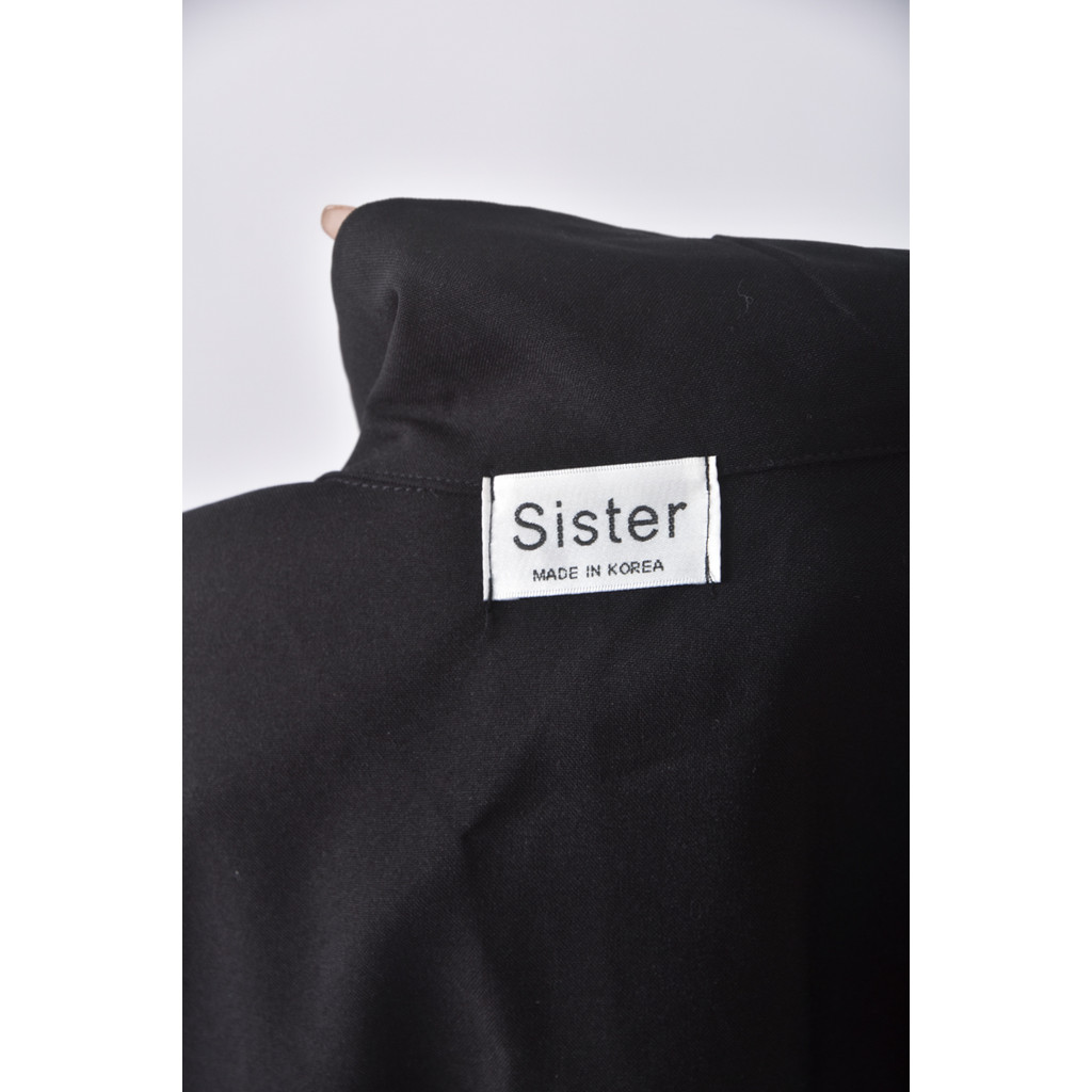 (M) sister西裝翻領黑色外套二手衣, , large