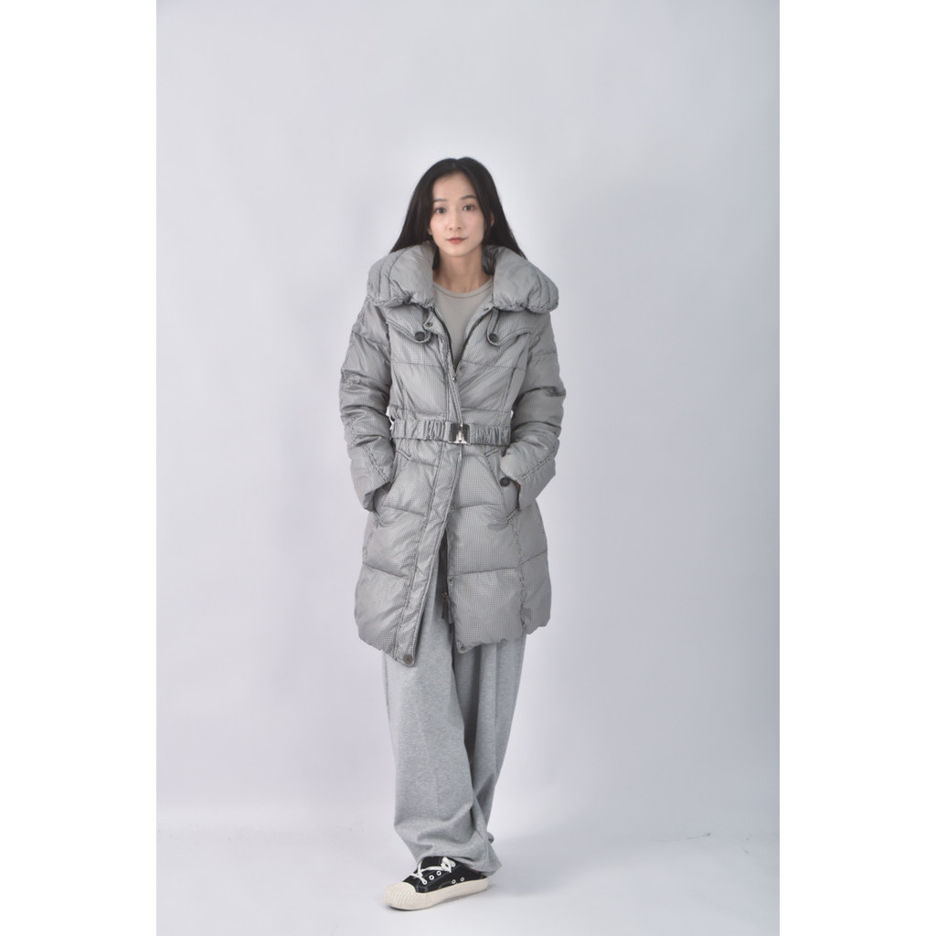 (M) bearturo格紋黑色綁帶外套二手衣, , large