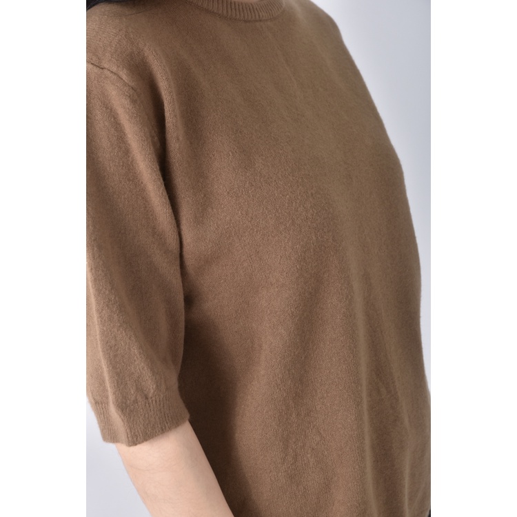 (M) 【房業涵私服】srrissa毛衣棕色短袖上衣二手衣, , large