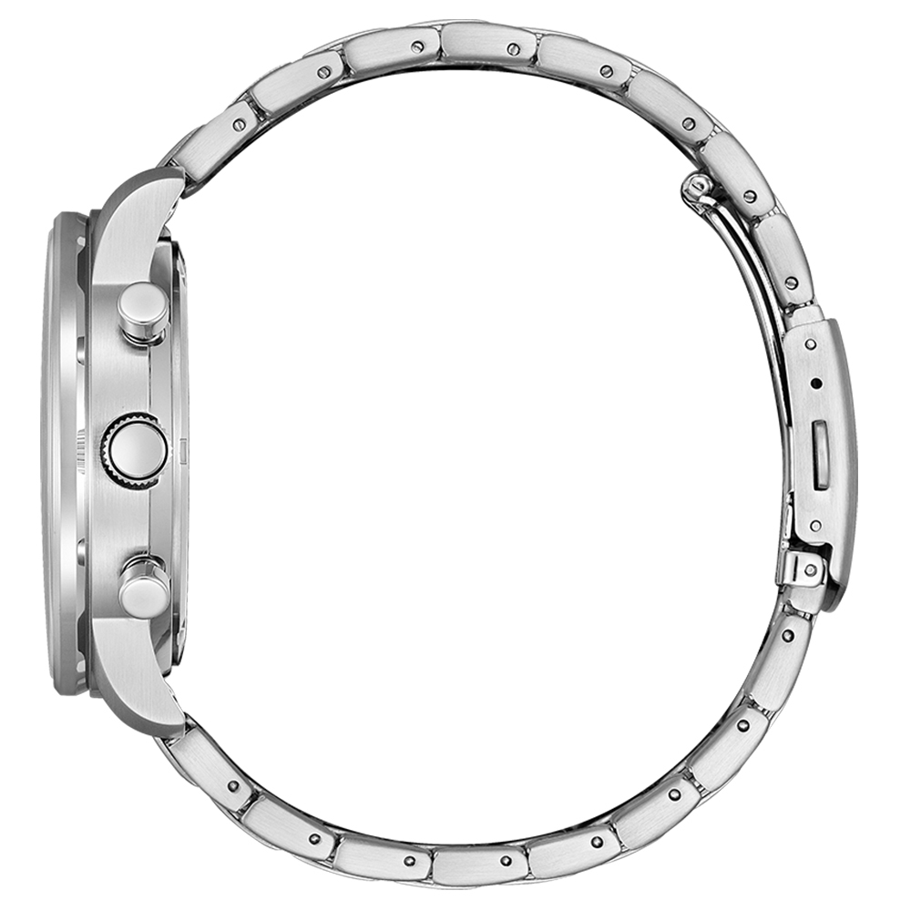 CITIZEN 星辰 賽車風格光動能三眼計時手錶 CA4500-91L, , large