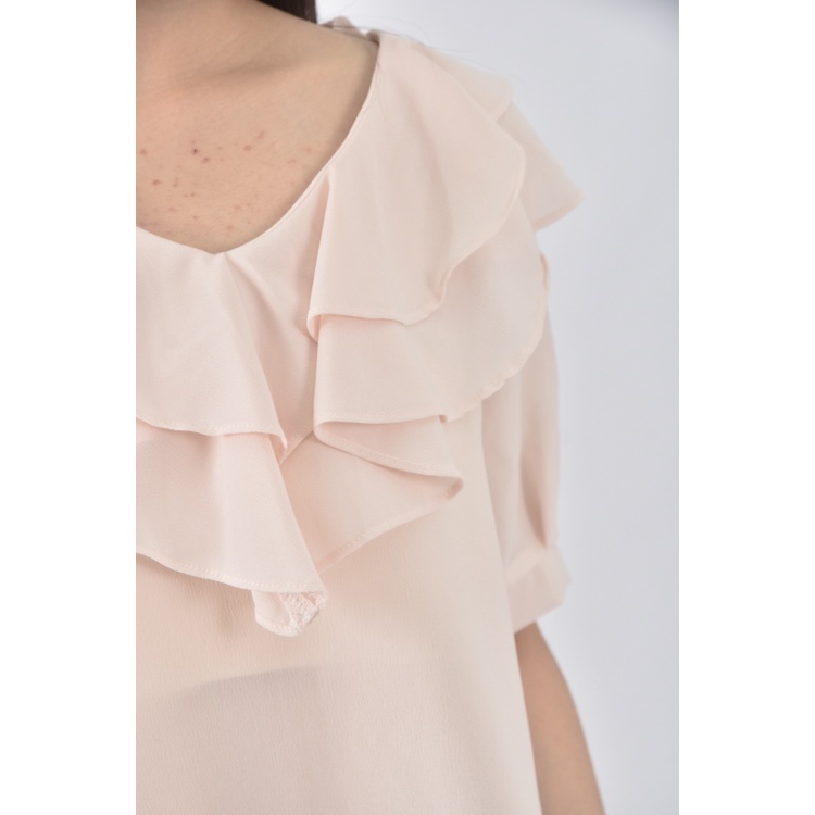 (S) girl is氣質粉色短袖上衣二手衣, , large