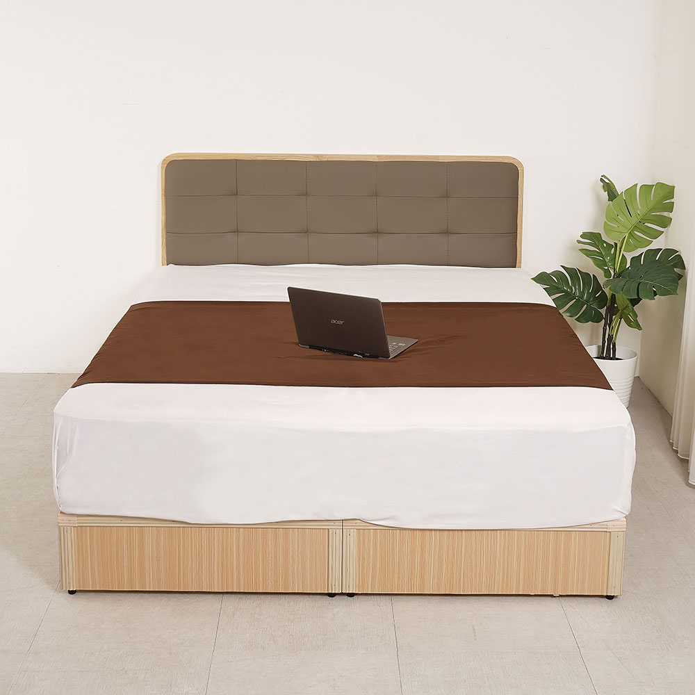 【Homelike】 喜家居雙人5尺床台組-原木色(2531), , large