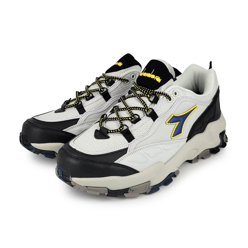 DIADORA迪亞多那 防潑水戶外男鞋 男運動鞋 登山鞋 越野鞋 寬楦 高腳背 輕量 吸震 散熱 耐磨 防滑 黑 灰黑, , large