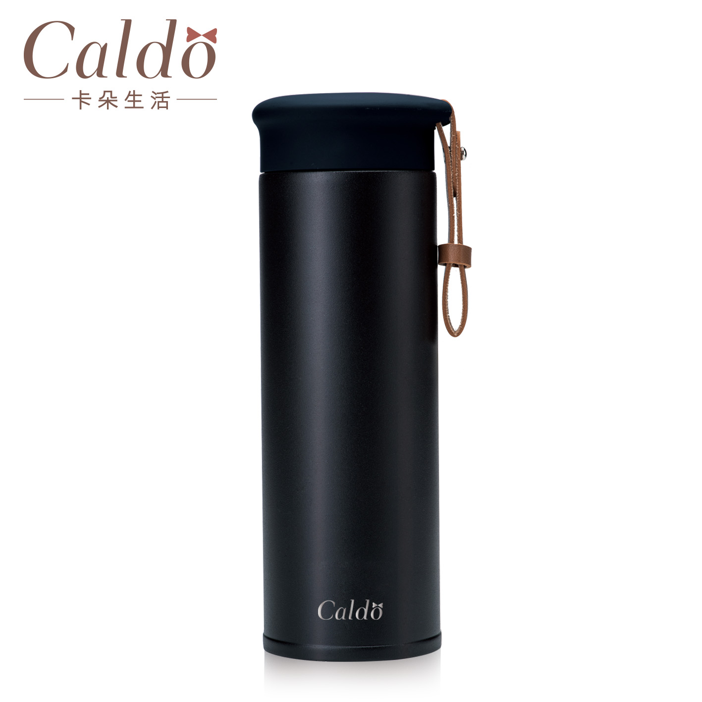 Caldo Artsy Stainless Steel Bottle 450ml - FM007 - Black, , large
