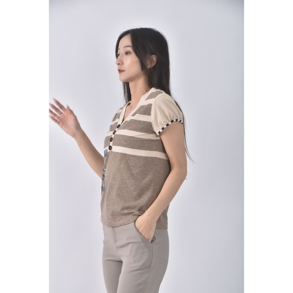 (S) jetezoV領杏色短袖上衣二手衣, , large
