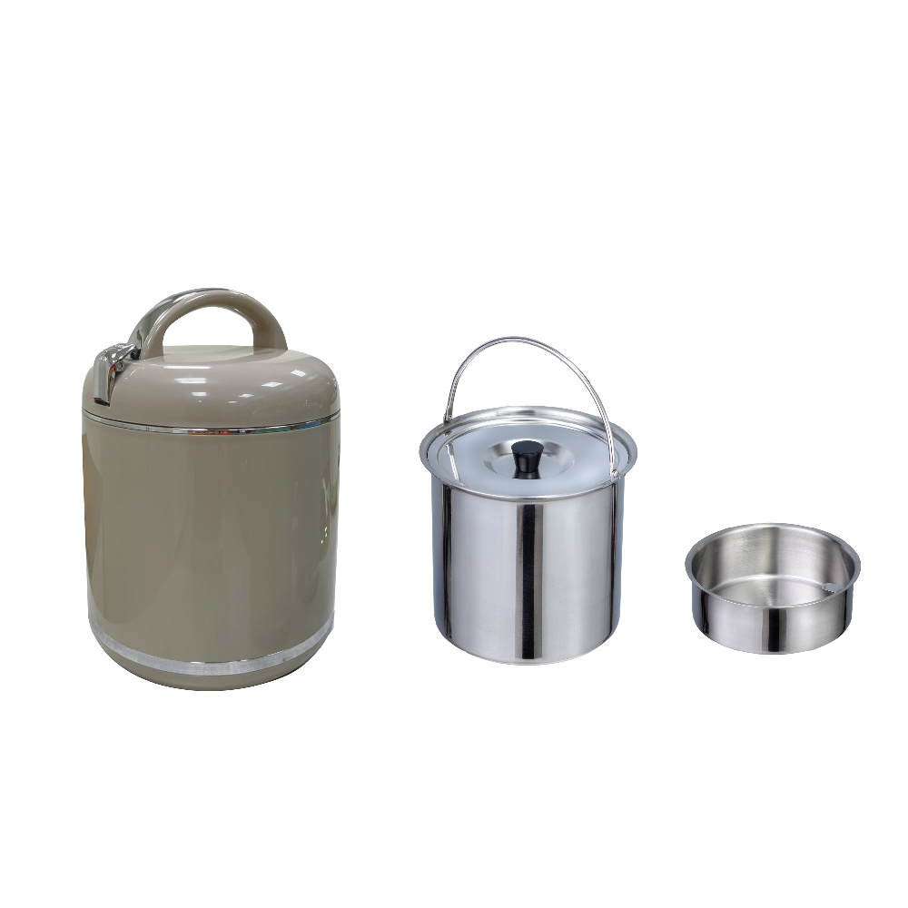 【GOLDEN FIRE 火牌】燜燒鍋 暖灰 2.0L-IH爐可用鍋(燜燒鍋 保溫 保冷 手提 不鏽鋼 台灣製造)