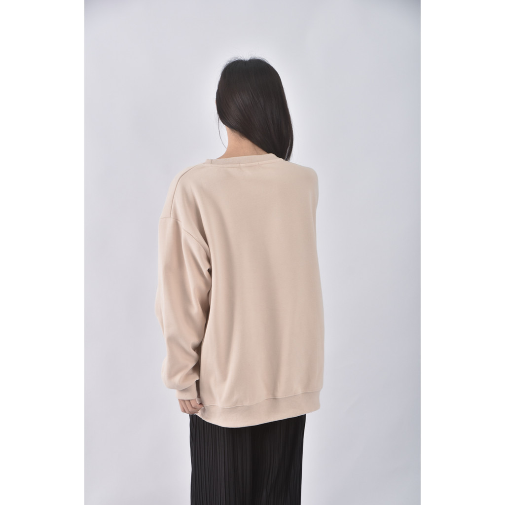 (XL) ai hu圓領杏色長袖上衣二手衣, , large