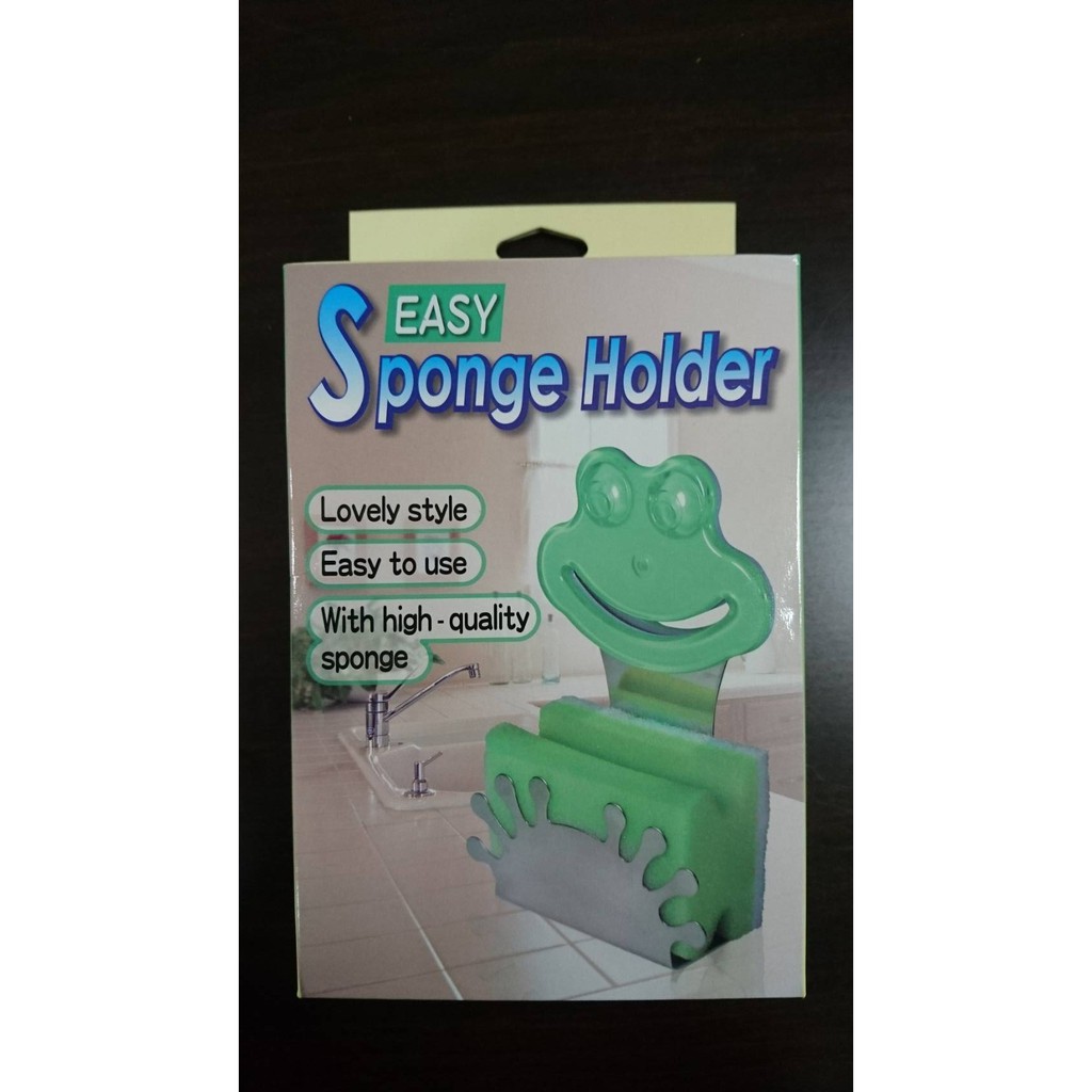 金德恩 GS MALL 菜瓜布收納架 收納架 菜瓜布架 菜瓜布收納 青蛙造型 廚房收納 收納盒 收納