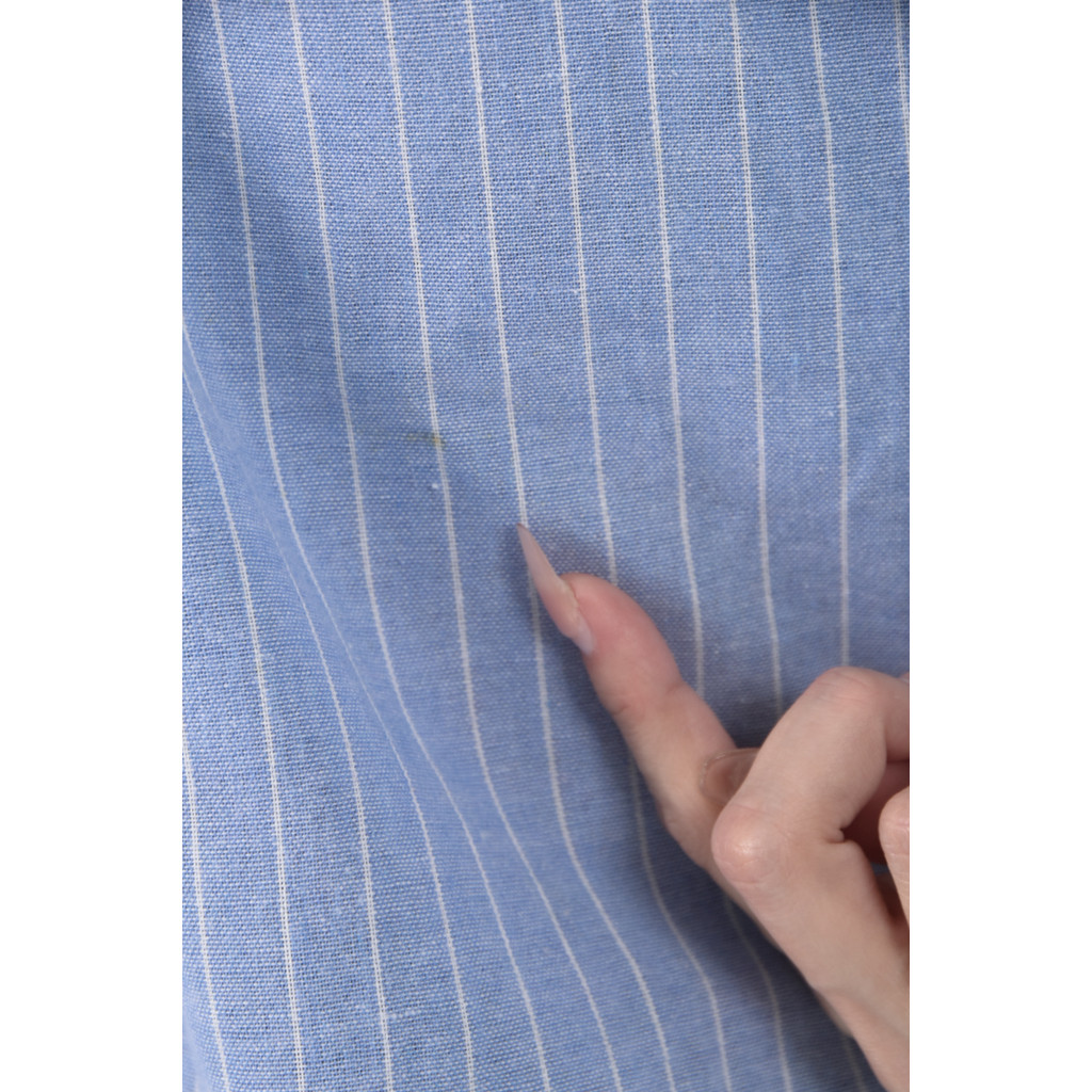 (M) bravo一字領藍色上衣二手衣, , large