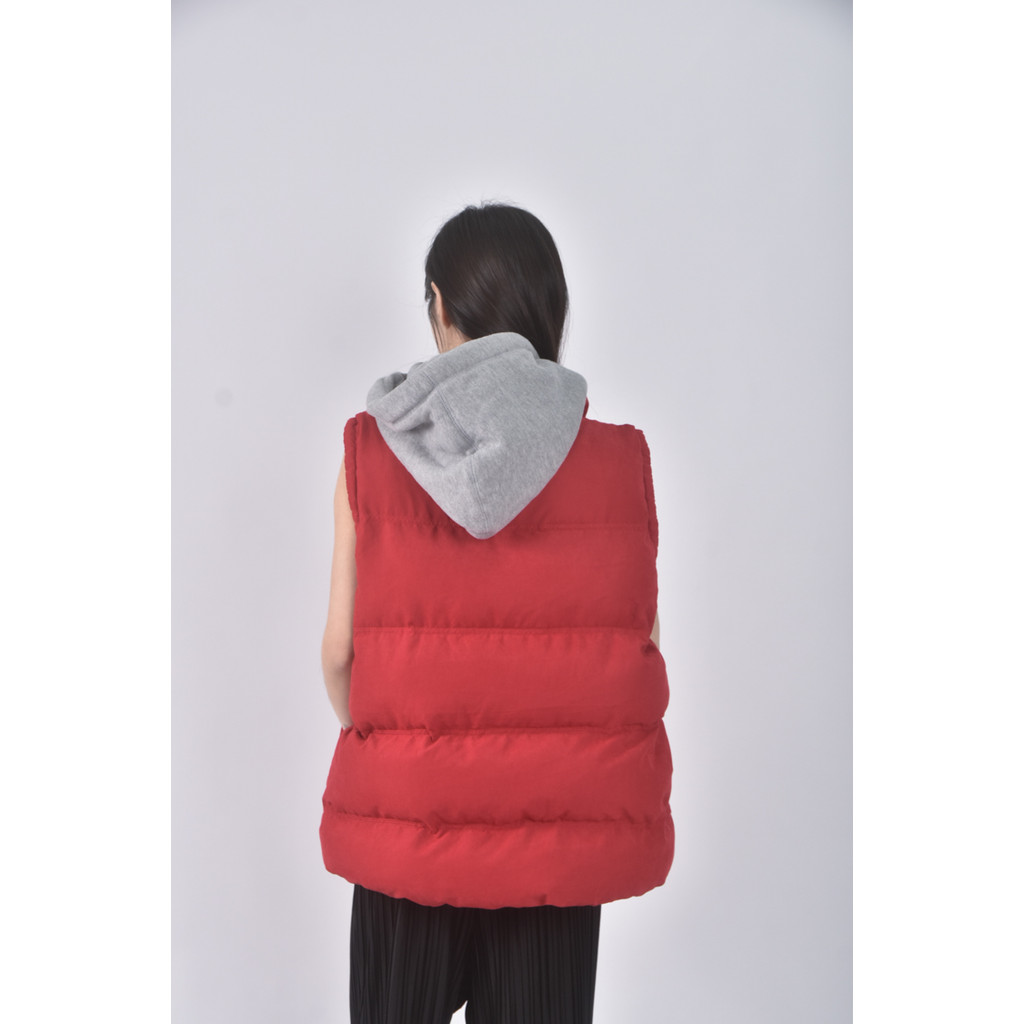 (L) ob style質感背心紅色外套二手衣, , large
