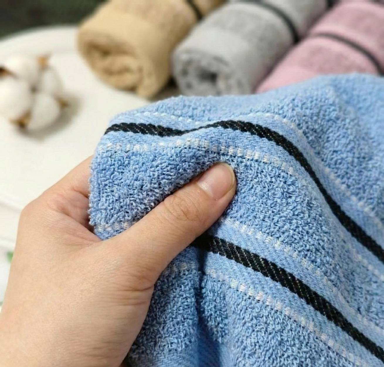 [Kaimei Cotton] Randomly excellent MIT made in Taiwan high quality 100% cotton 22 liang European color towels, , large