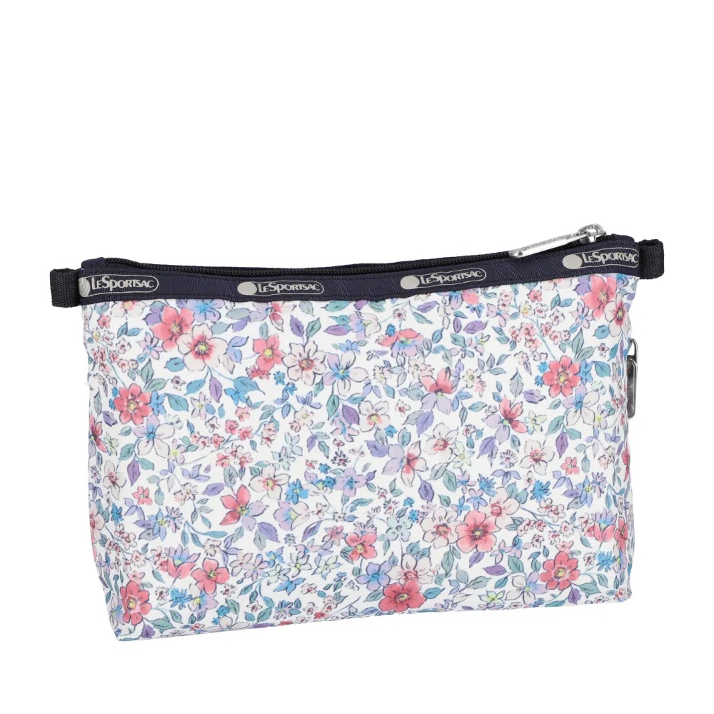 LeSportsac COSMETIC CLUTCH 雙層拉鍊化妝包 - 織錦花語, , large