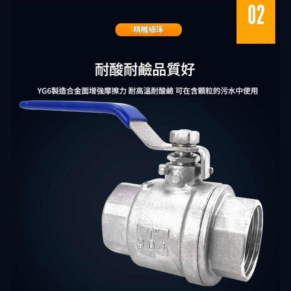 304不鏽鋼塞凡而 兩端內牙(1吋)DN25, , large