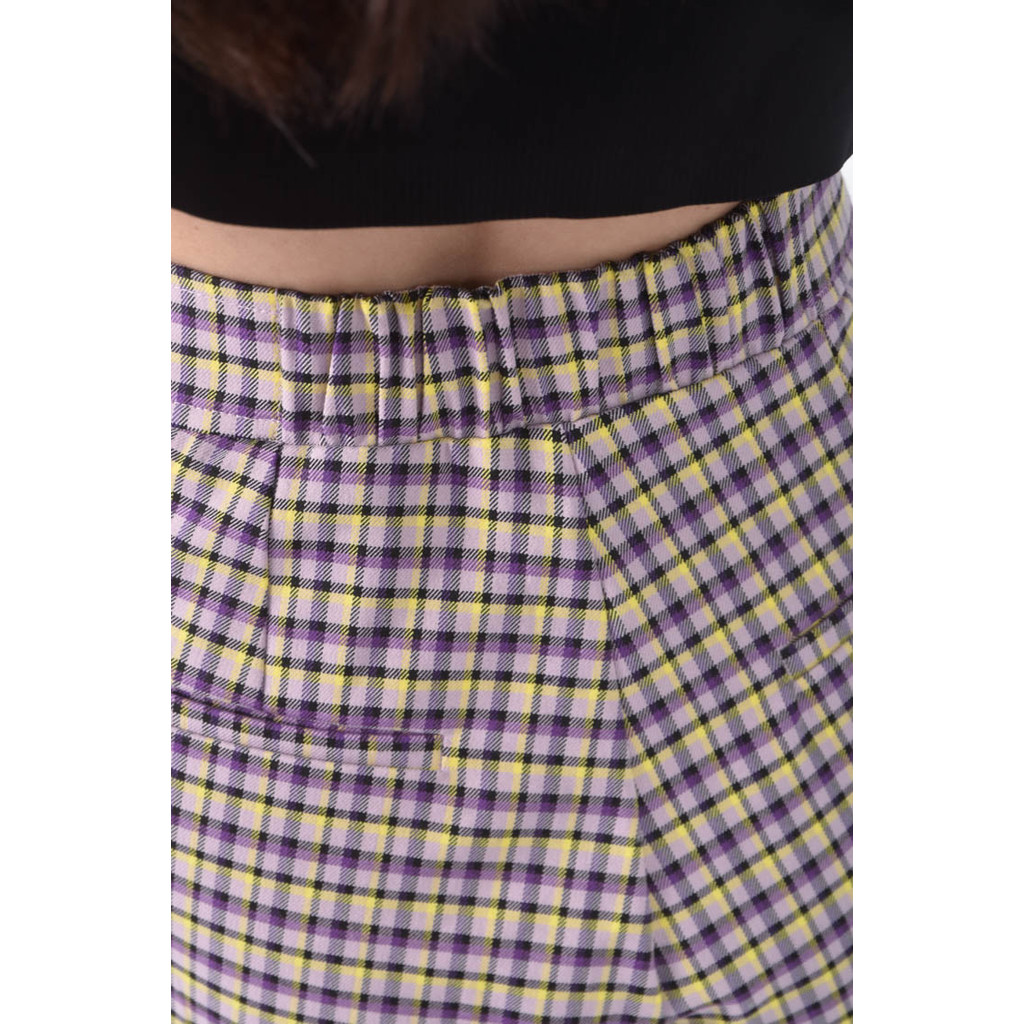 (F) amail高腰格紋紫色短褲二手衣, , large