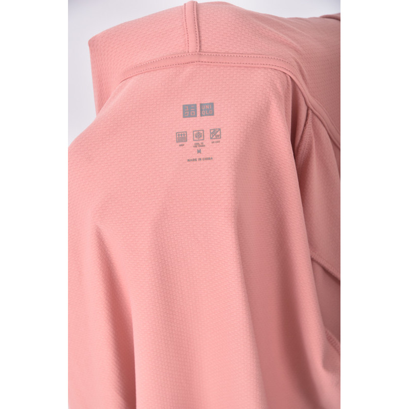 (M) uniqlo質感連帽防曬粉色外套二手衣, , large