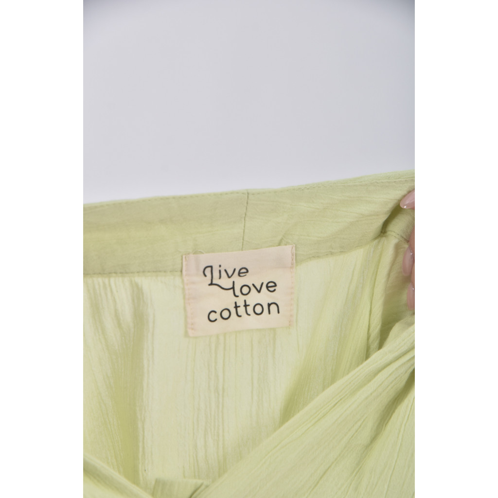 (S) 【金莎私服】live love cotton質感棉質純棉綠色洋裝二手衣, , large
