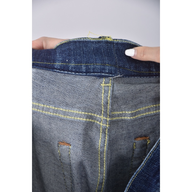 (L) 丹寧牛仔修身藍色長褲二手衣, , large