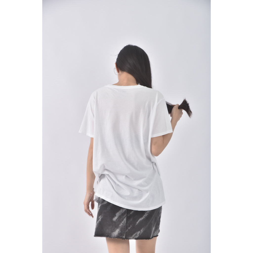 (XL) juicy couture棉質純棉白色短袖上衣二手衣, , large