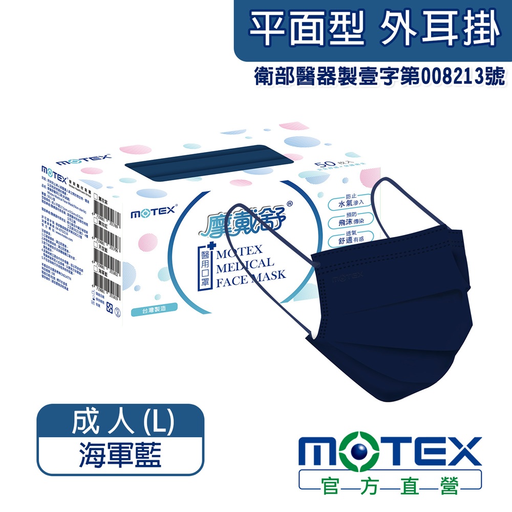 MOTEX MEDICAL FACE MASK(Navy Blue), , large