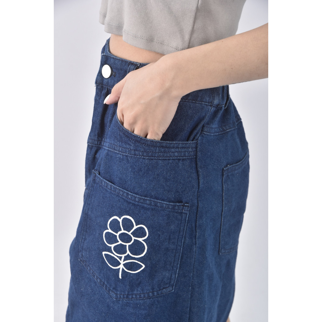 (S) miffy丹寧牛仔棉質純棉藍色短裙二手衣, , large