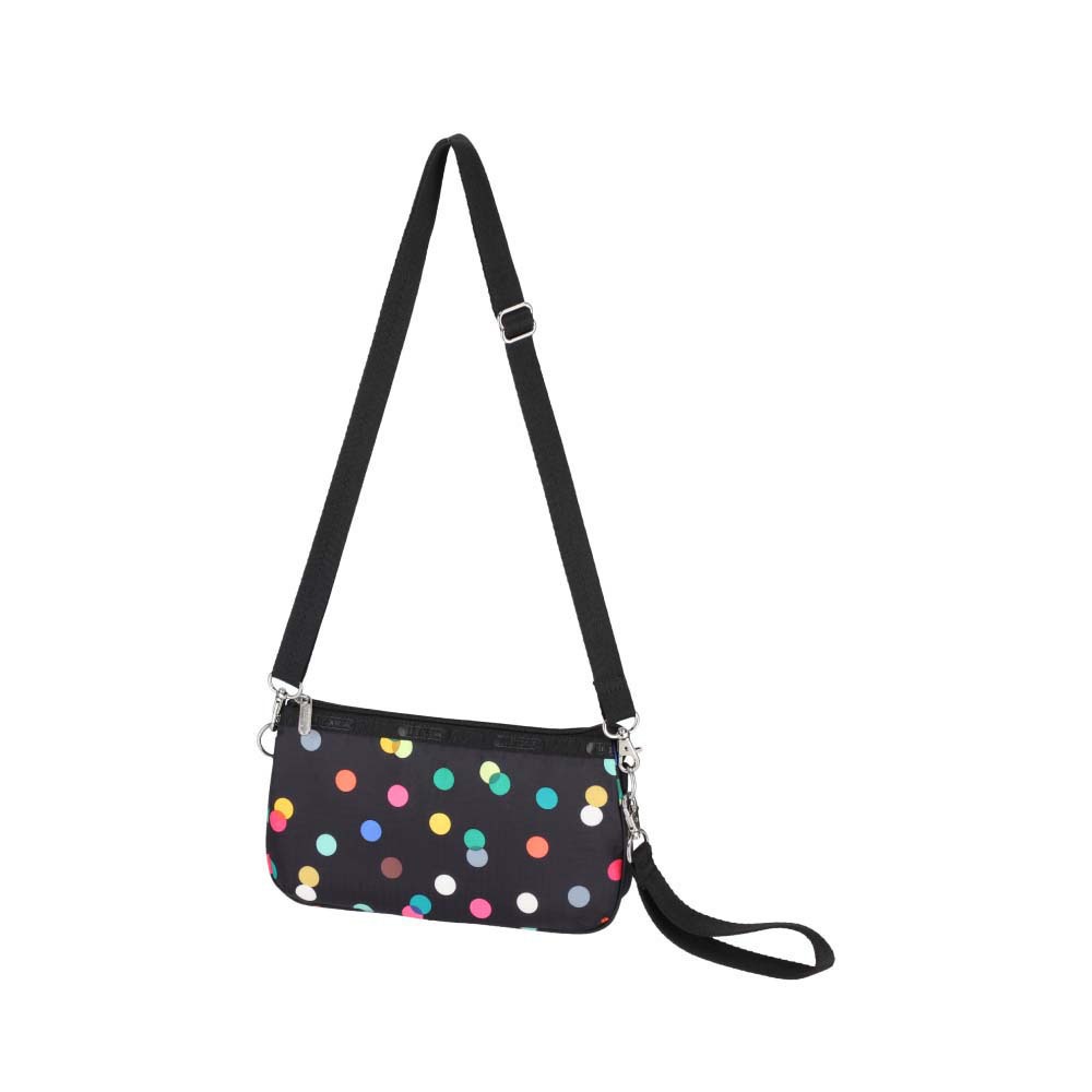 |快速出貨|Lesportsac Med Koko Crossbody 手拿斜背兩用包/ 圓點漂浮氣球 黑色, , large