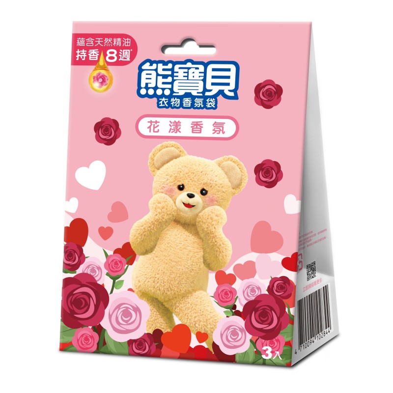熊寶貝衣物香氛袋花漾香氣, , large