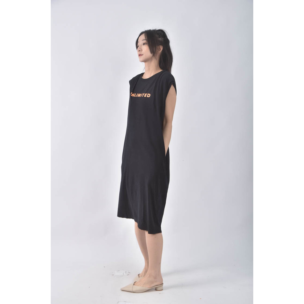 (F) 2 wip group棉質純棉黑色洋裝二手衣, , large