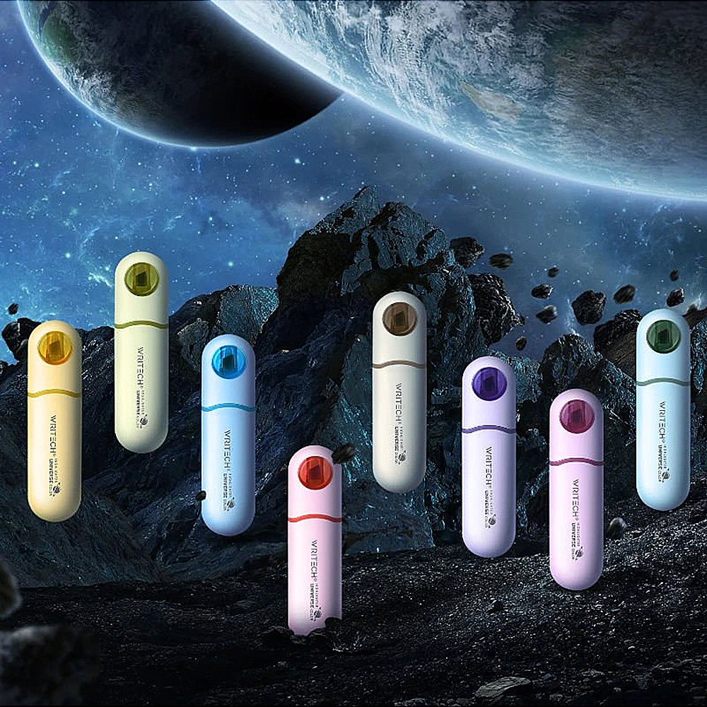 【龍品文創】WRITECH W-8154 時空艙螢光筆-水星藍-1支, , large