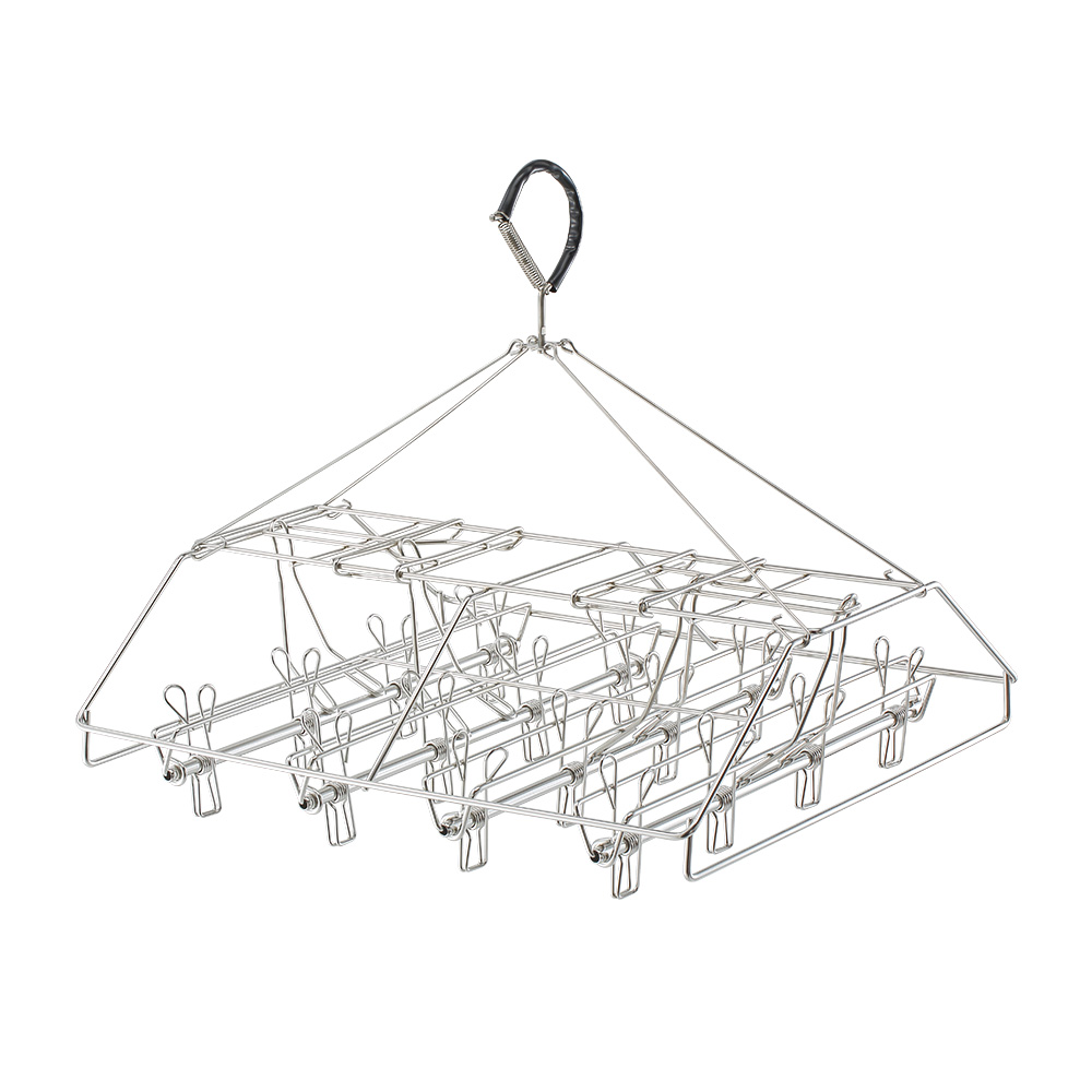 SHCJ 秒收曬衣架16夾 台灣製SUS304 一按即下 好省力, , large