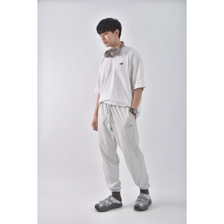 (L) 【范姜彥豐私服】new balance高腰男裝運動棉質束口灰色長褲二手衣