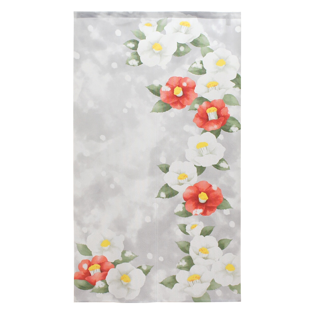 日本製【コスモ】長門簾《冬季山茶花》, , large