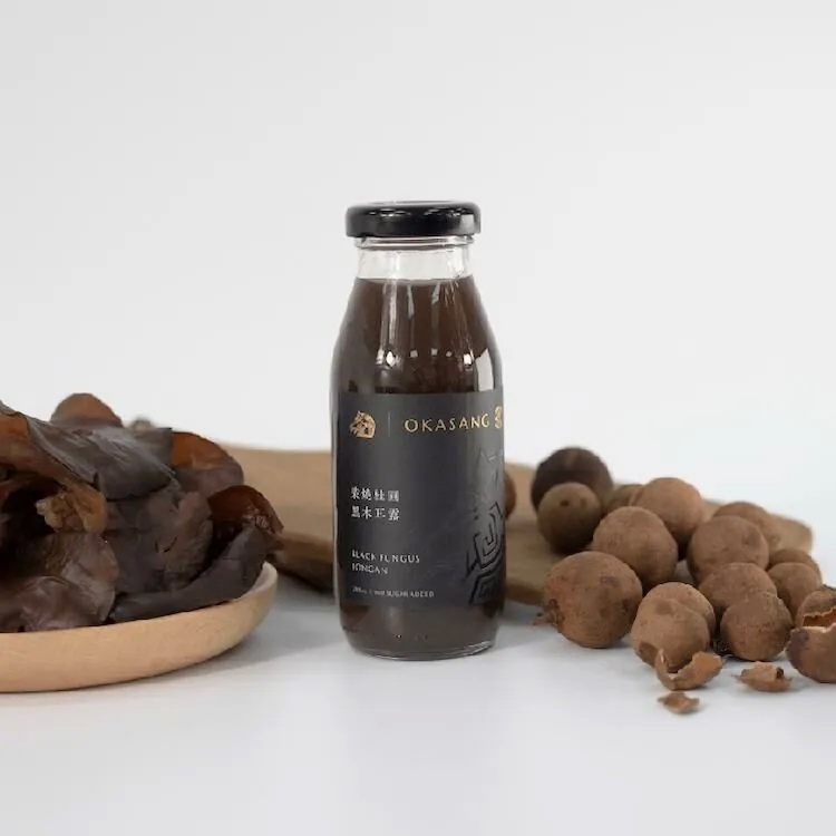 【日進生技】精裝版黑木耳露禮盒｜195ml精裝木耳露*6罐(精裝柴燒桂圓黑木耳露(無加糖)*6)/盒, , large