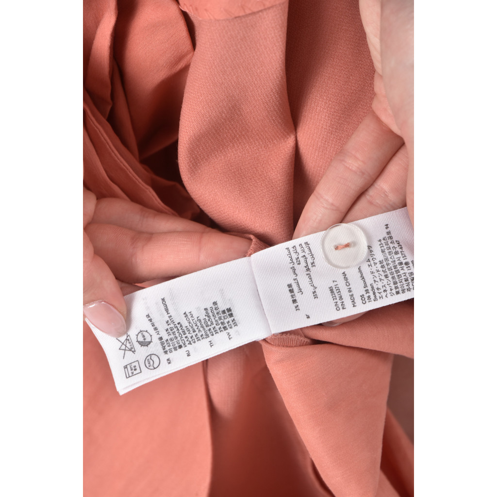 (F) cos質感綁帶橘色長裙二手衣, , large