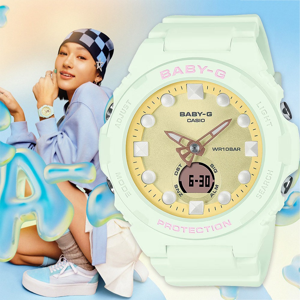 CASIO 卡西歐 BABY-G 夢幻色調手錶 BGA-320FH-3A, , large